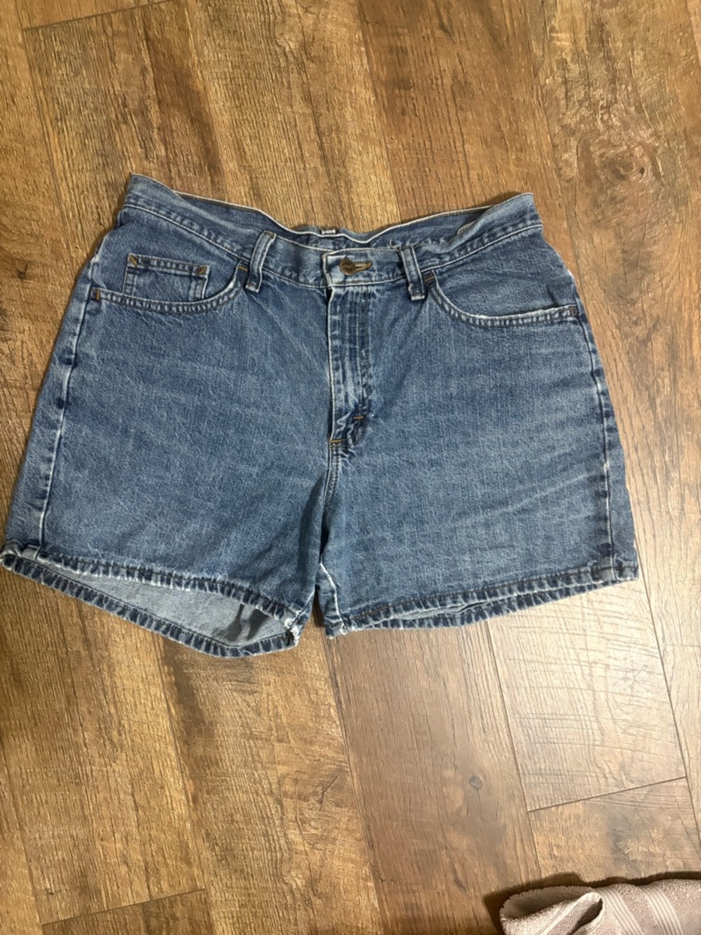 Riders by Lee Medium Blue High-Waist Denim Shorts